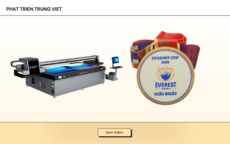 Máy in UV được dùng nhiều để in huy chương